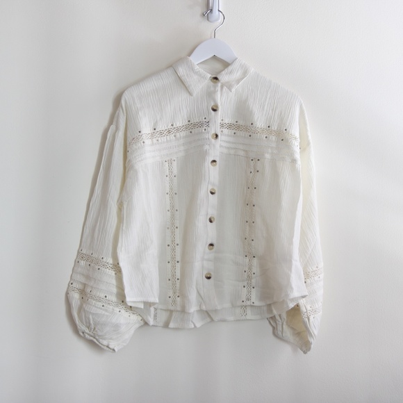 NWT Free People Summer Stars Button down Small - Picture 4 of 8